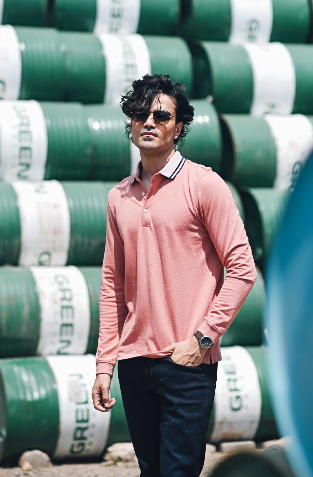 Jacquard Collar Polo