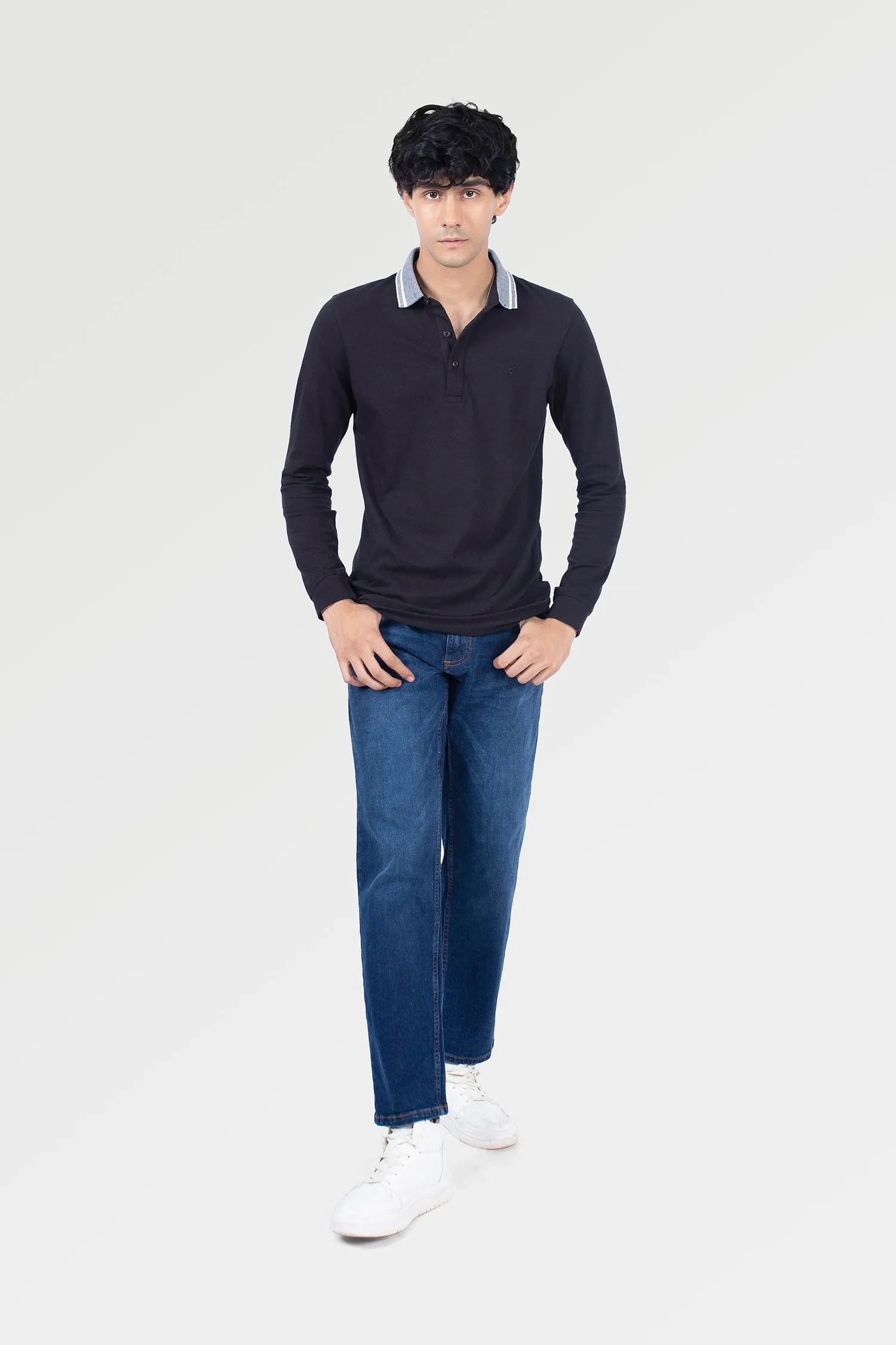 Jacquard Collar Polo