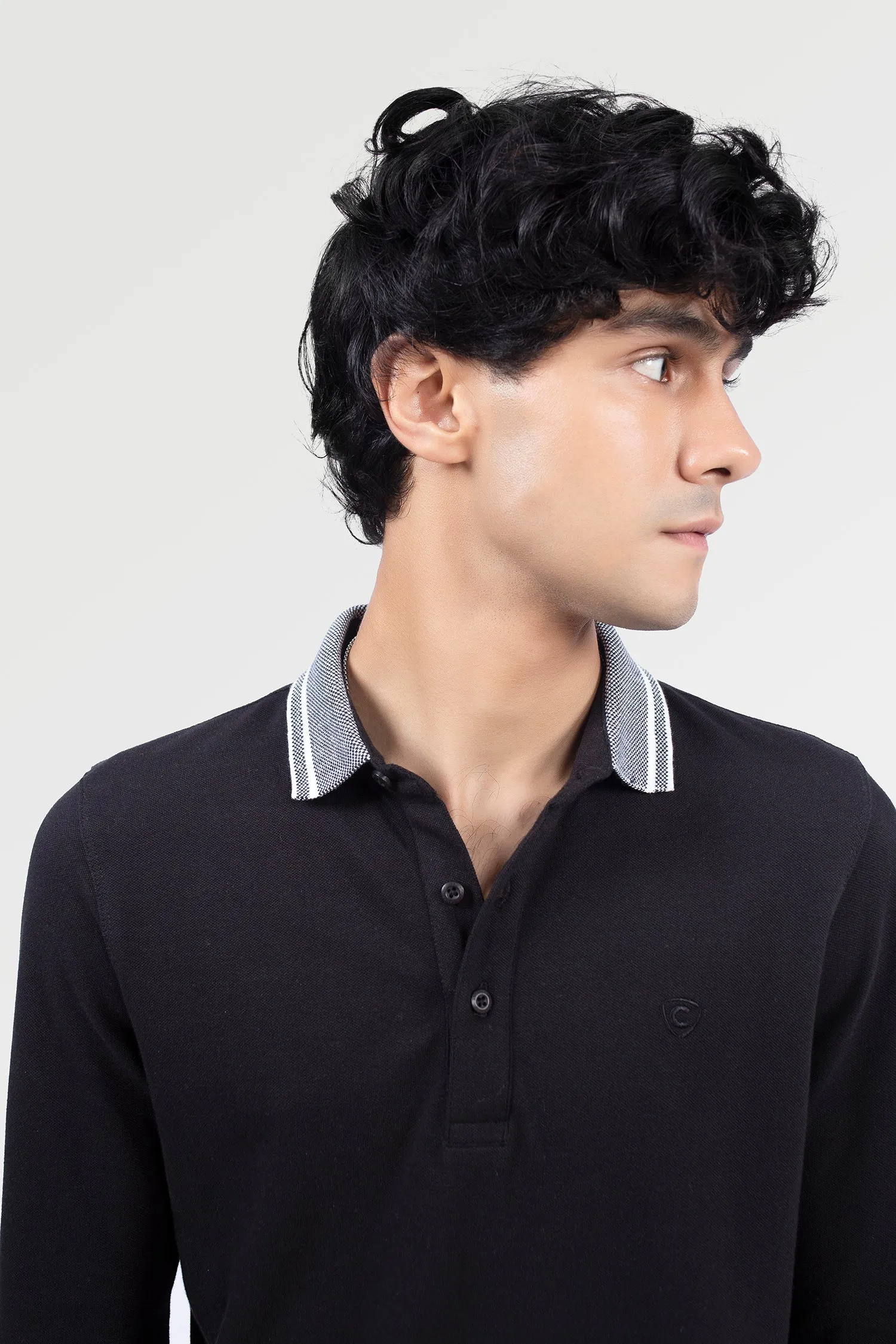 Jacquard Collar Polo