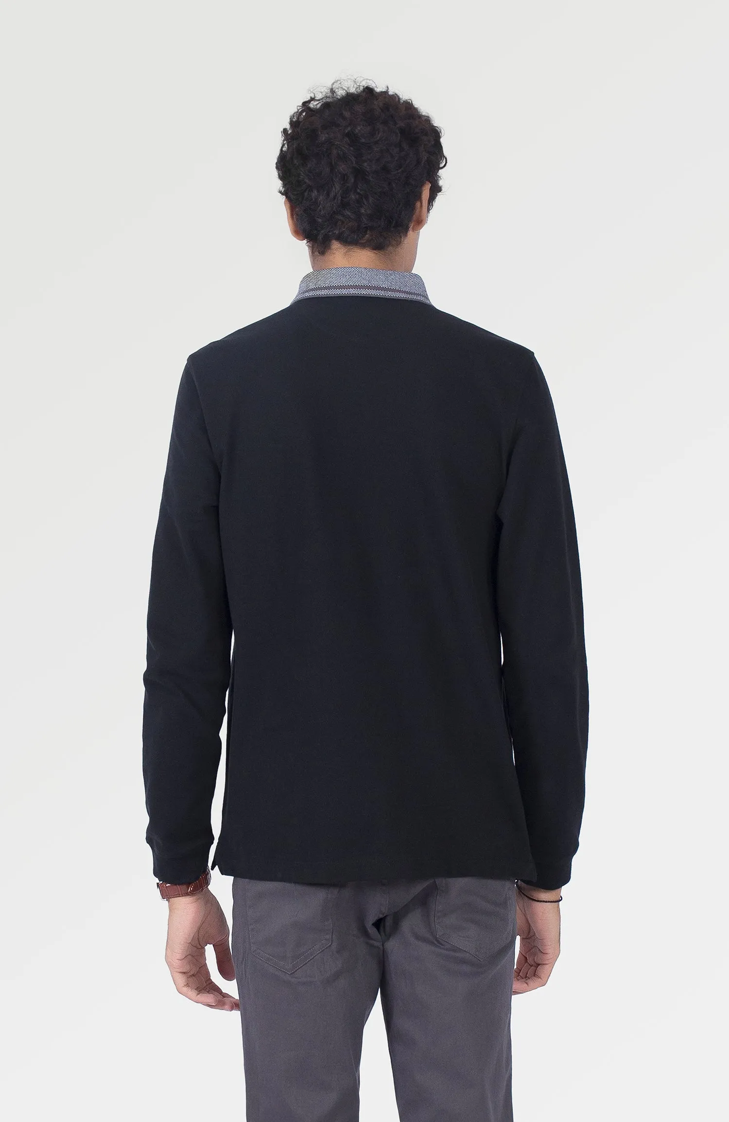 Jacquard Collar Polo