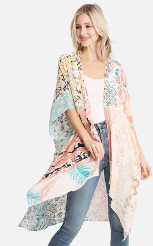 JP2200 Floral Print Cover Up Kimono