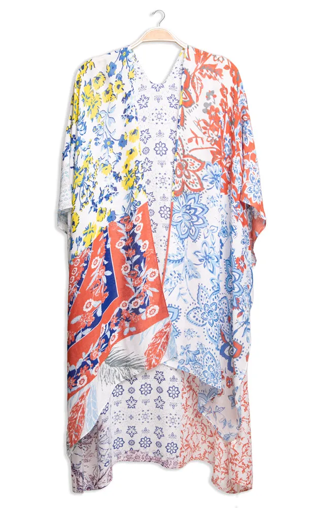 JP2200 Floral Print Cover Up Kimono