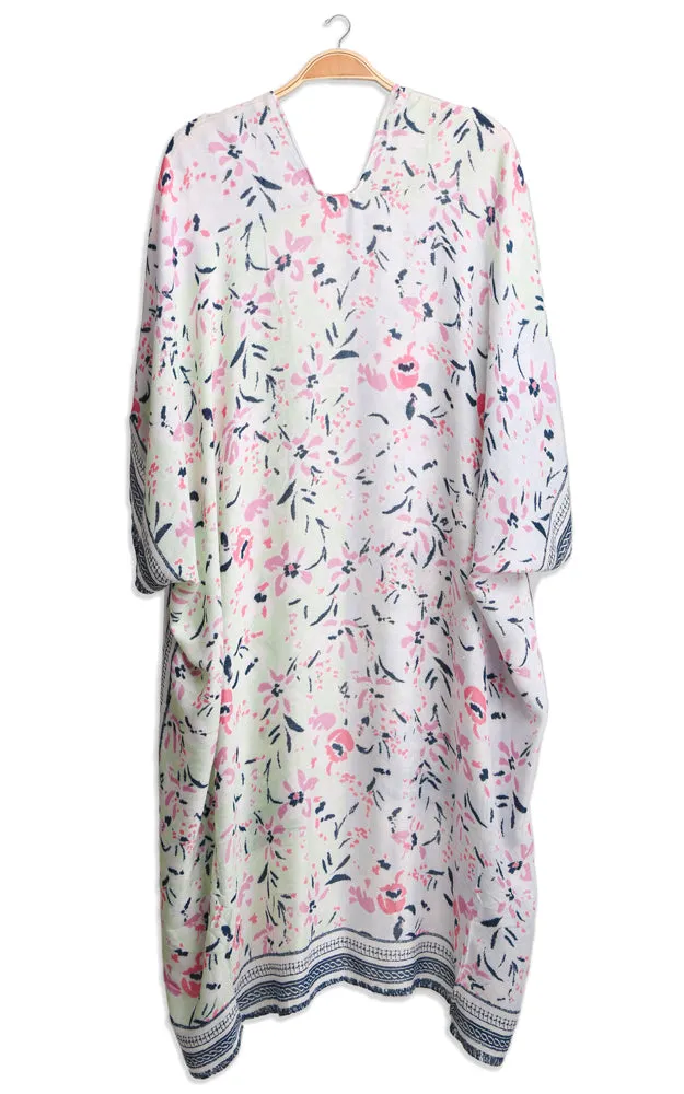 JP2204 Multi Color Floral Print Cover Up Kimono
