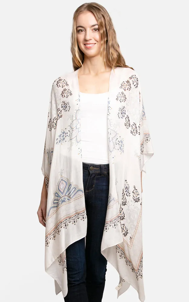 JP3013 Floral Print Cover Up Kimono
