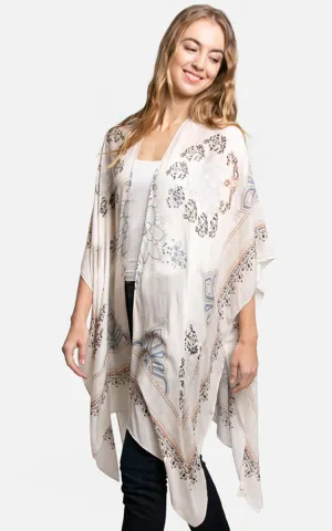 JP3013 Floral Print Cover Up Kimono