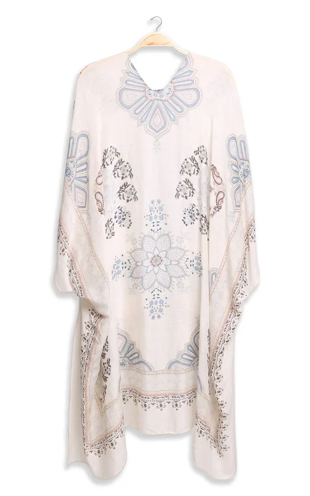 JP3013 Floral Print Cover Up Kimono