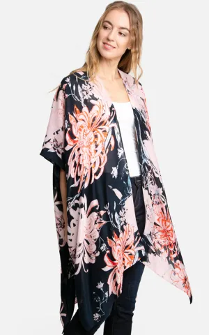 JP3014 Floral Print Cover Up Kimono