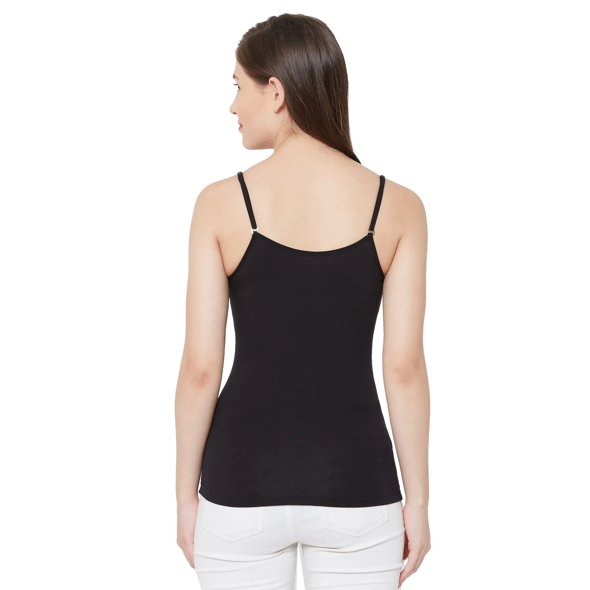 JSC-818 Spaghetti Camisole-Black