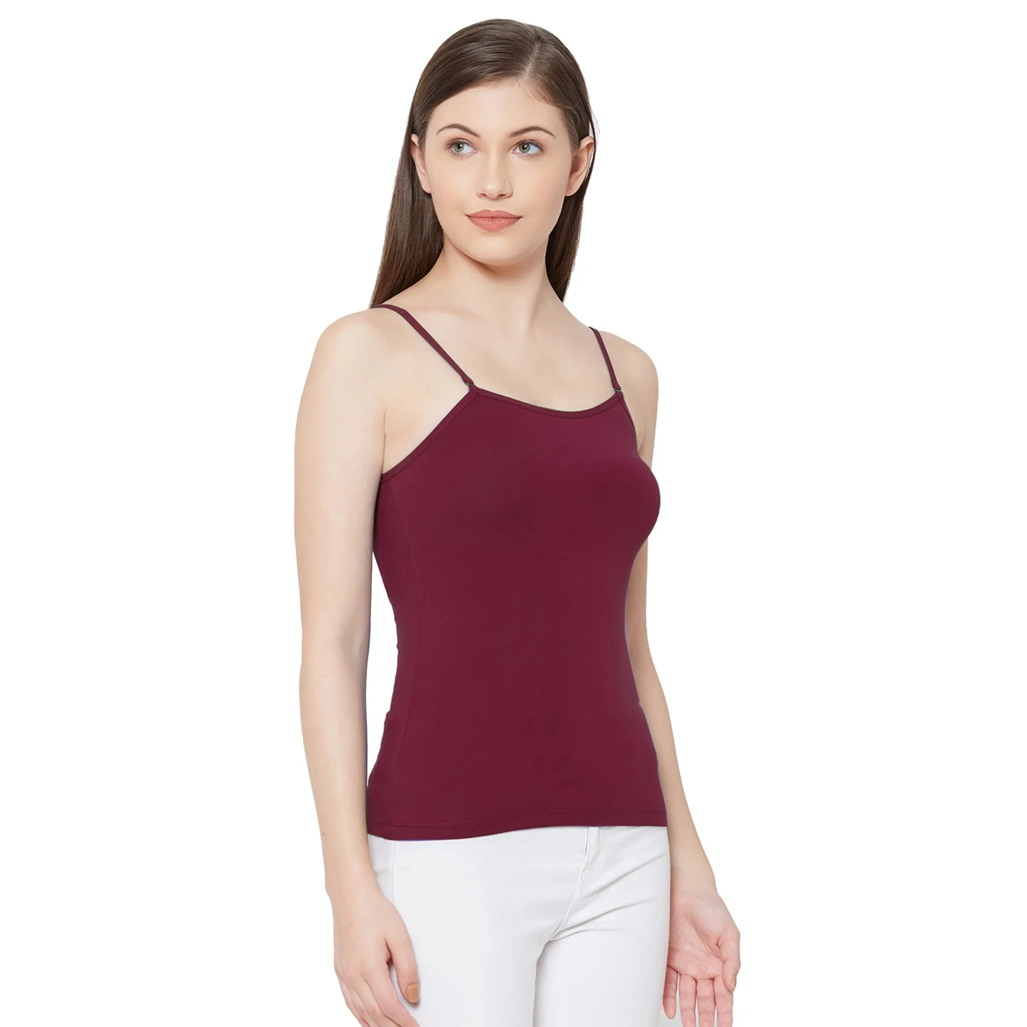 JSC-818 Spaghetti Camisole-Maroon
