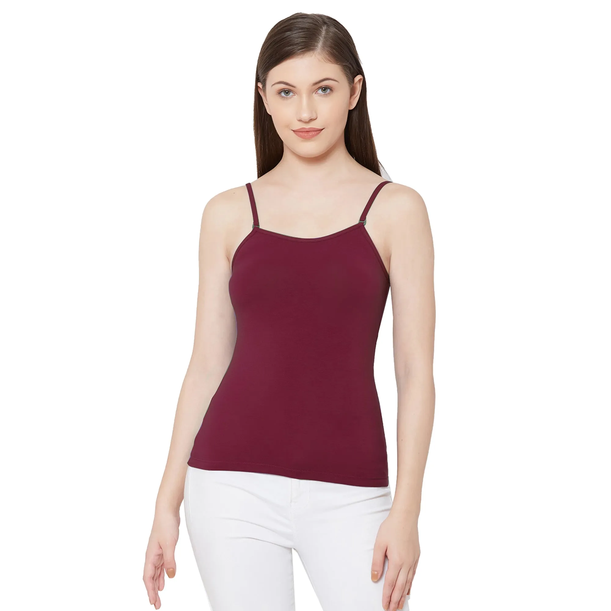 JSC-818 Spaghetti Camisole-Maroon