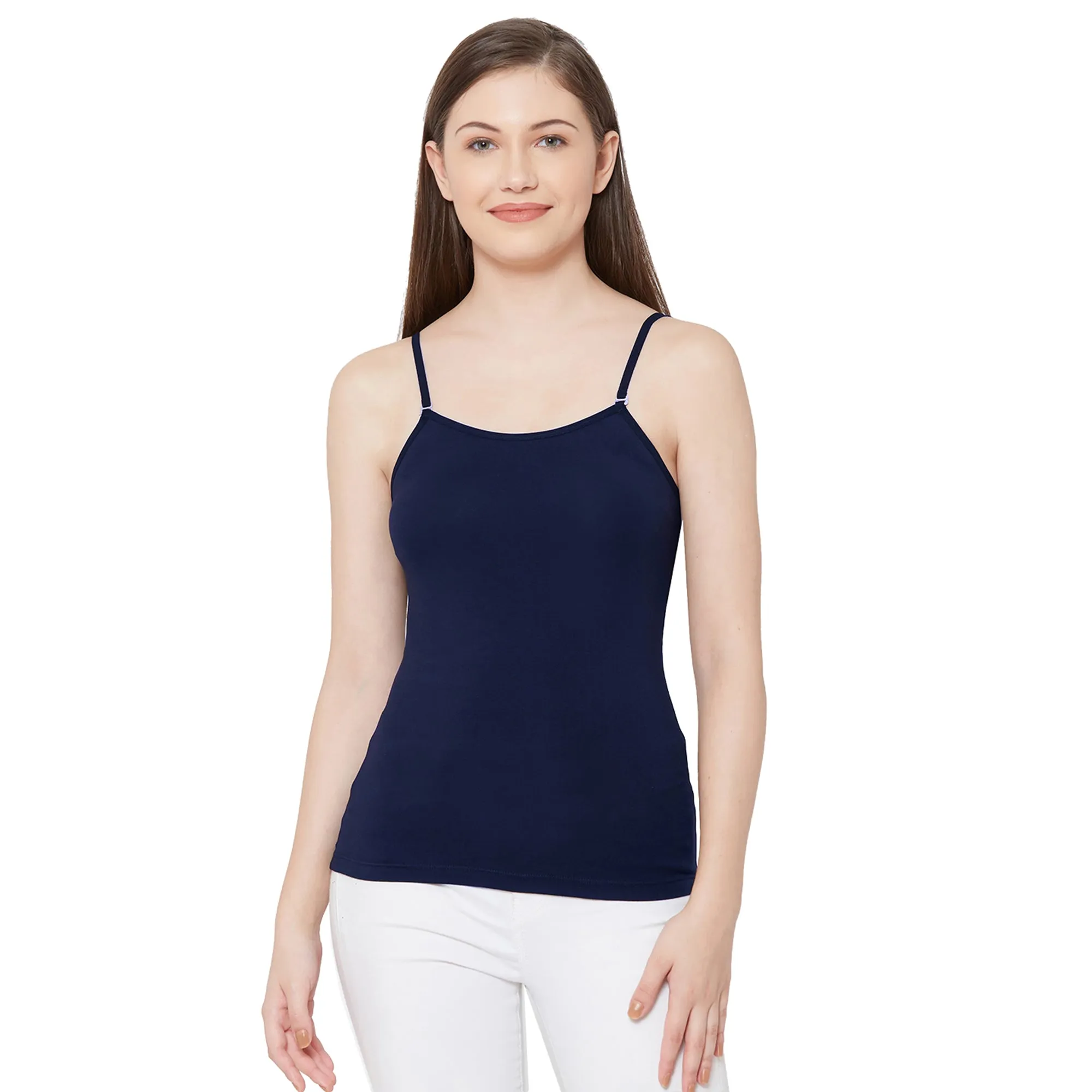 JSC-818 Spaghetti Camisole-Navy Blue