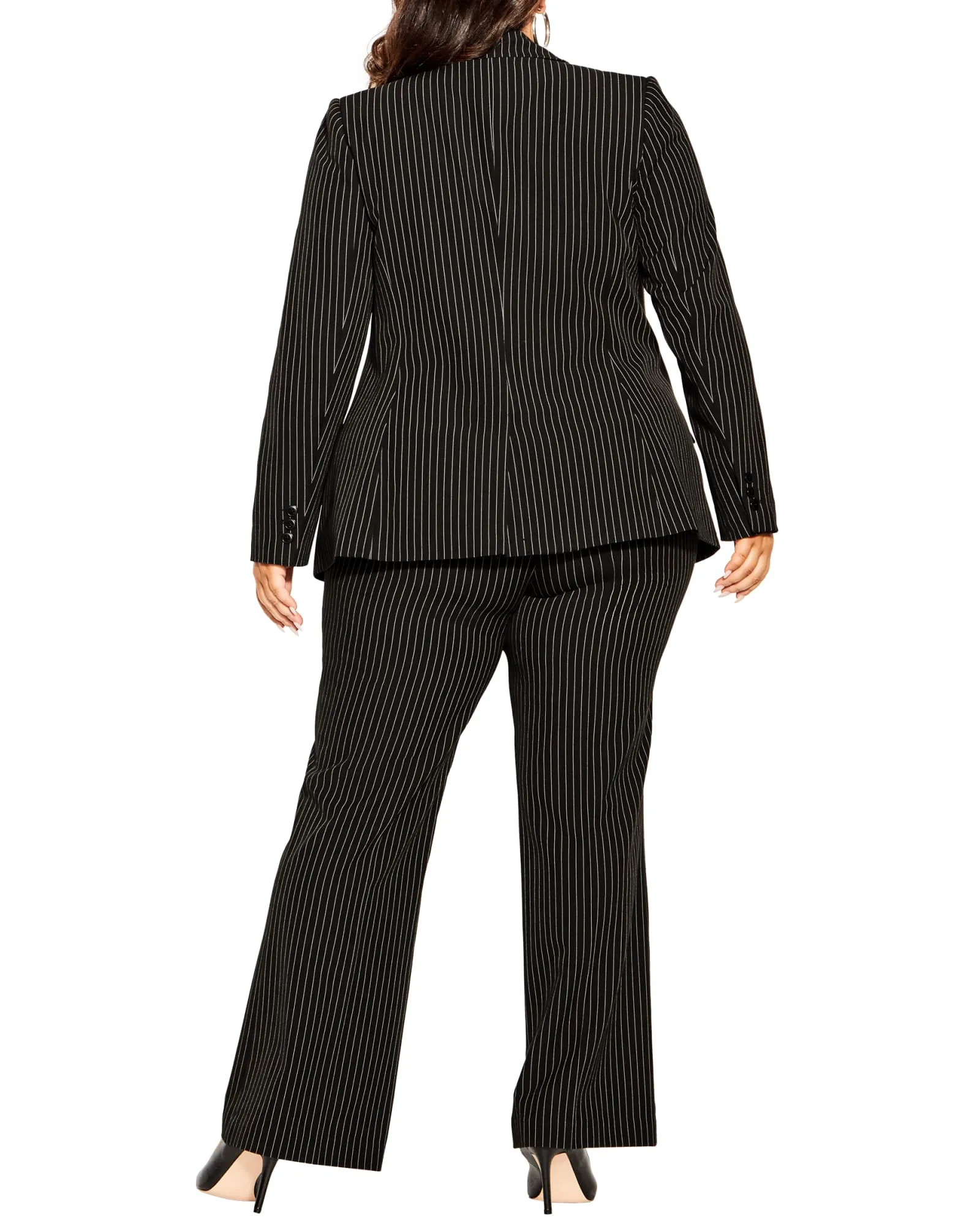 Kendra Jacket | Black Pinstripe