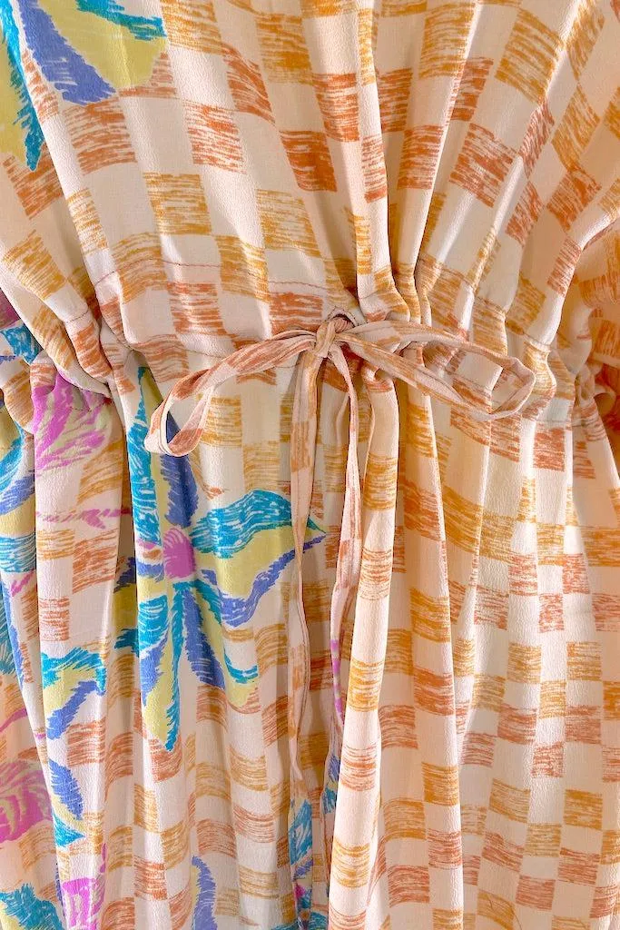 Kerala Kaftan / Orange Check