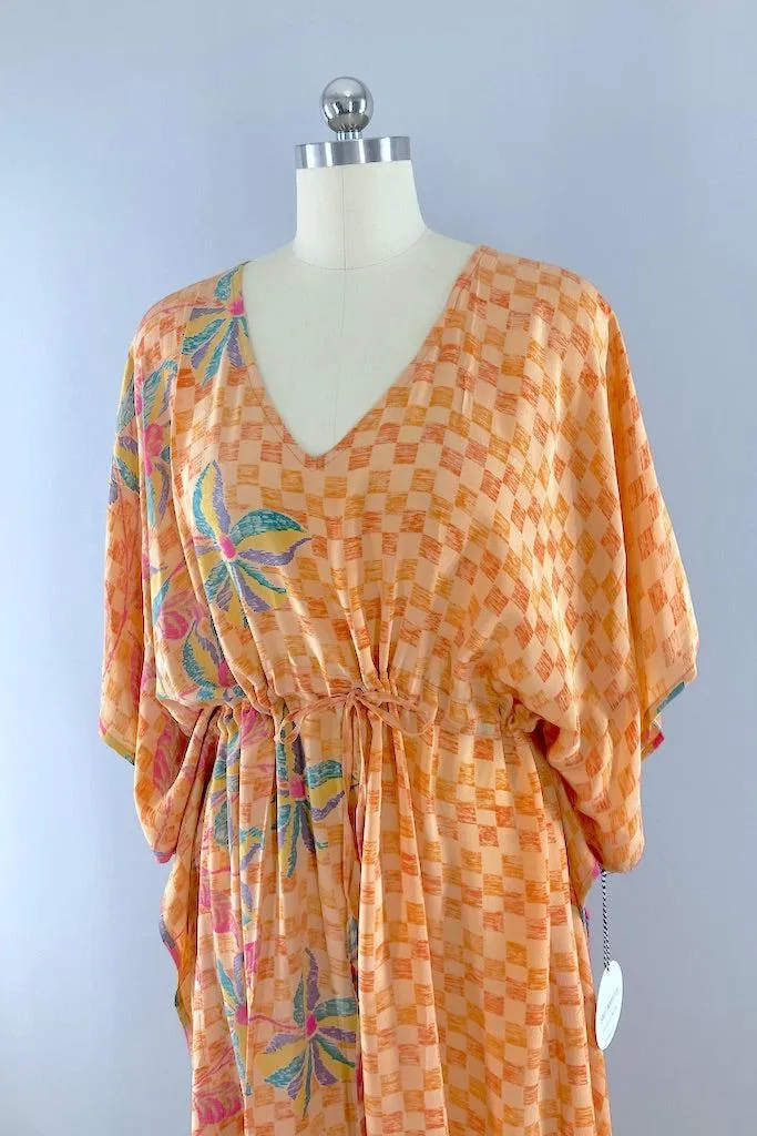 Kerala Kaftan / Orange Check