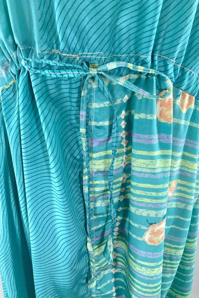 Kerala Kaftan / Turquoise Stripe