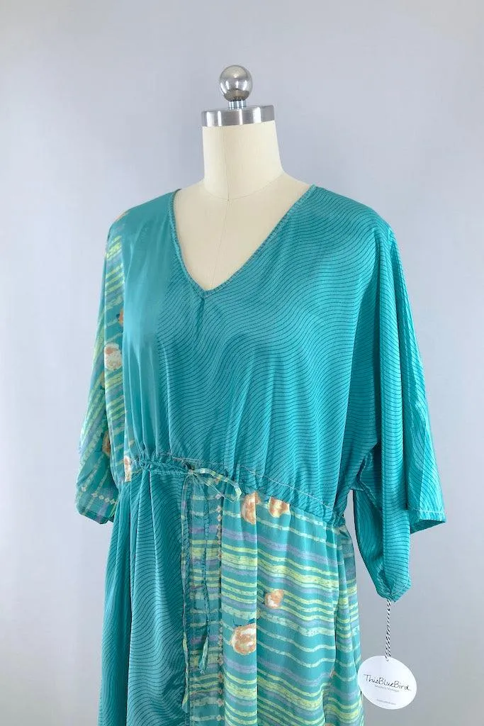 Kerala Kaftan / Turquoise Stripe