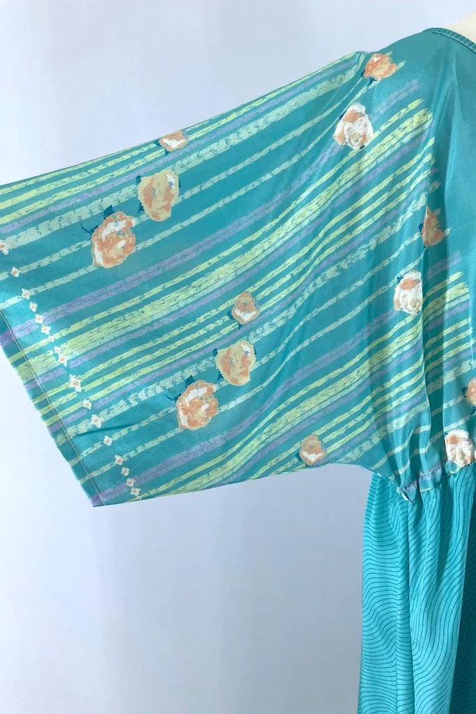 Kerala Kaftan / Turquoise Stripe
