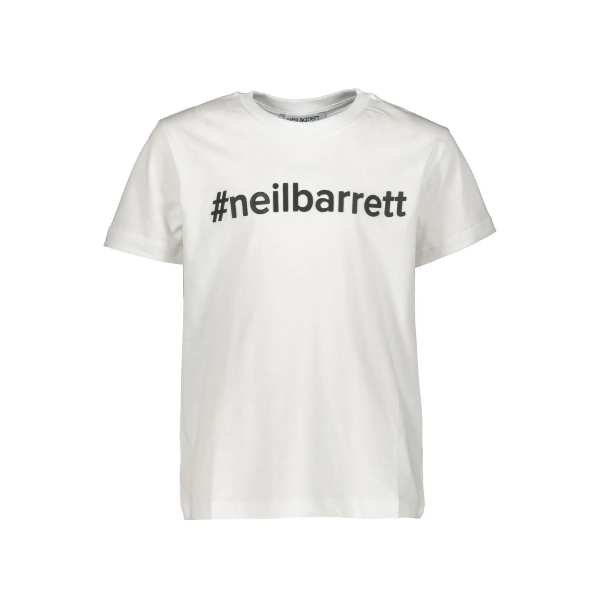 Kids Neil Barrett White Hashtag Tee