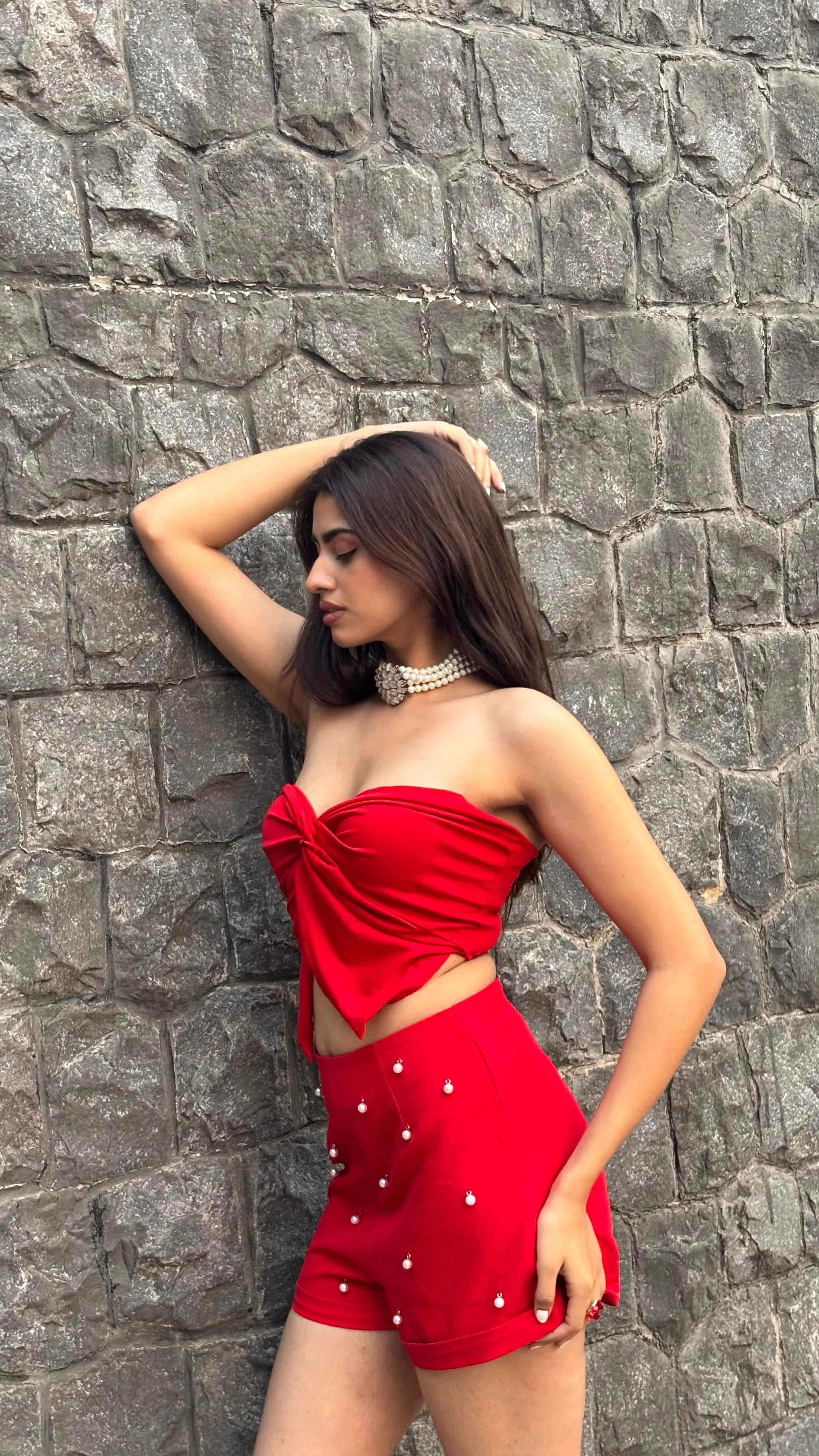 Knot Crop Red Top