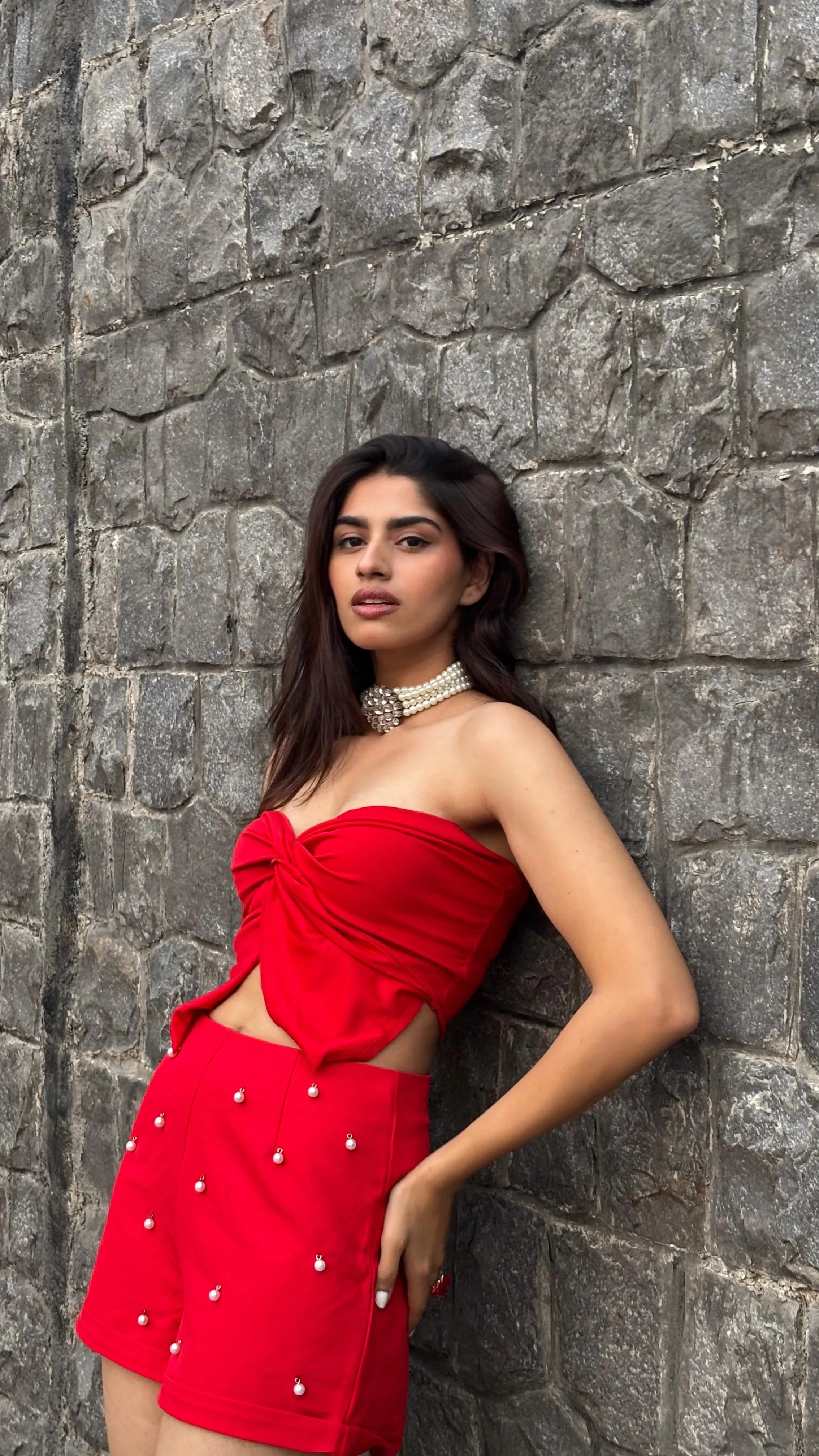 Knot Crop Red Top