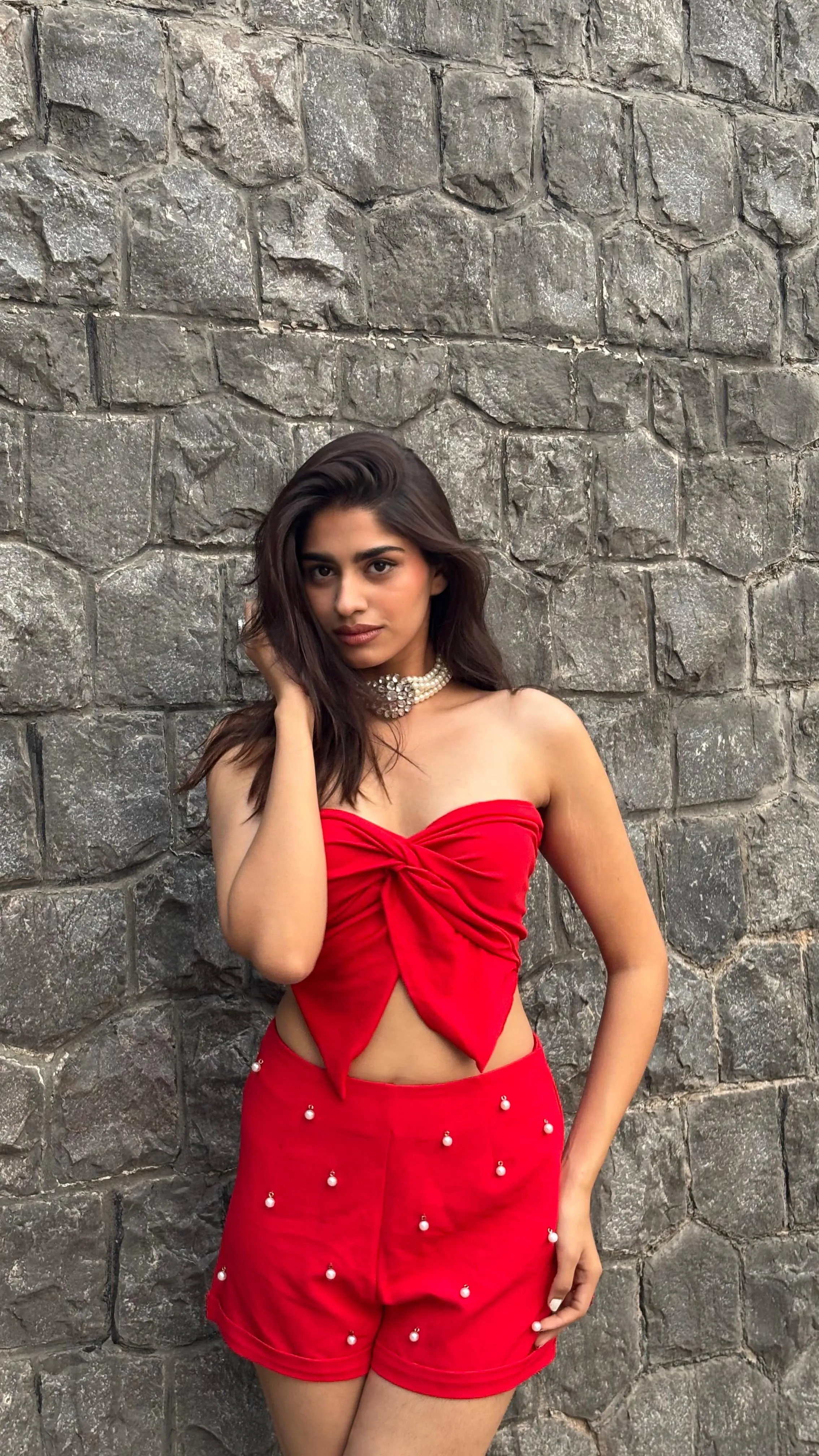 Knot Crop Red Top