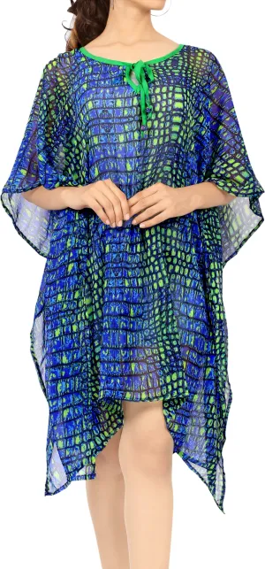 LA LEELA Swimsuit Cover Up for Women Bathing Suit Swimwear Beach Kaftan Dress US 16-26W st Patrick's day Green_X914
