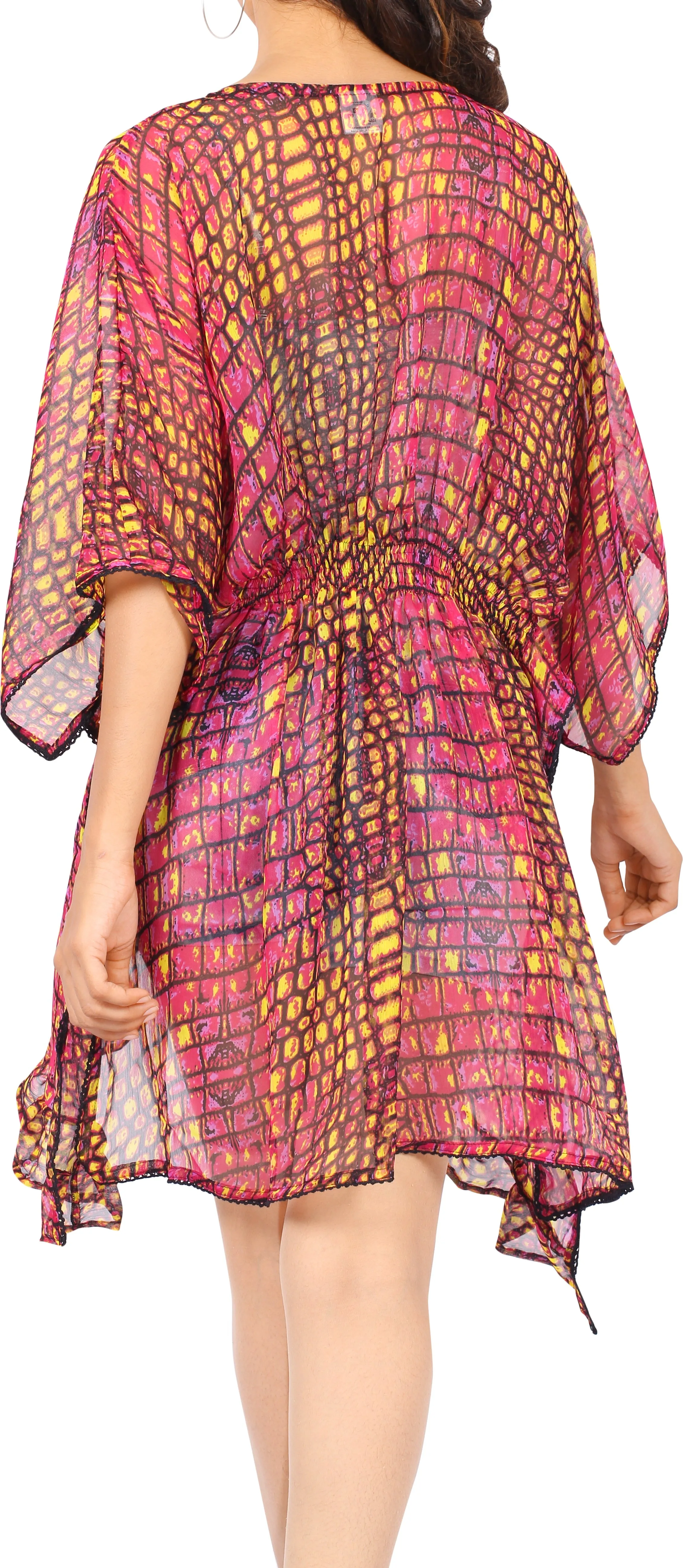 LA LEELA Swimsuit Cover ups for Women Loose fit Bikini Beach Bathing Swimsuit Cover Up US 8-14 Pink_E873