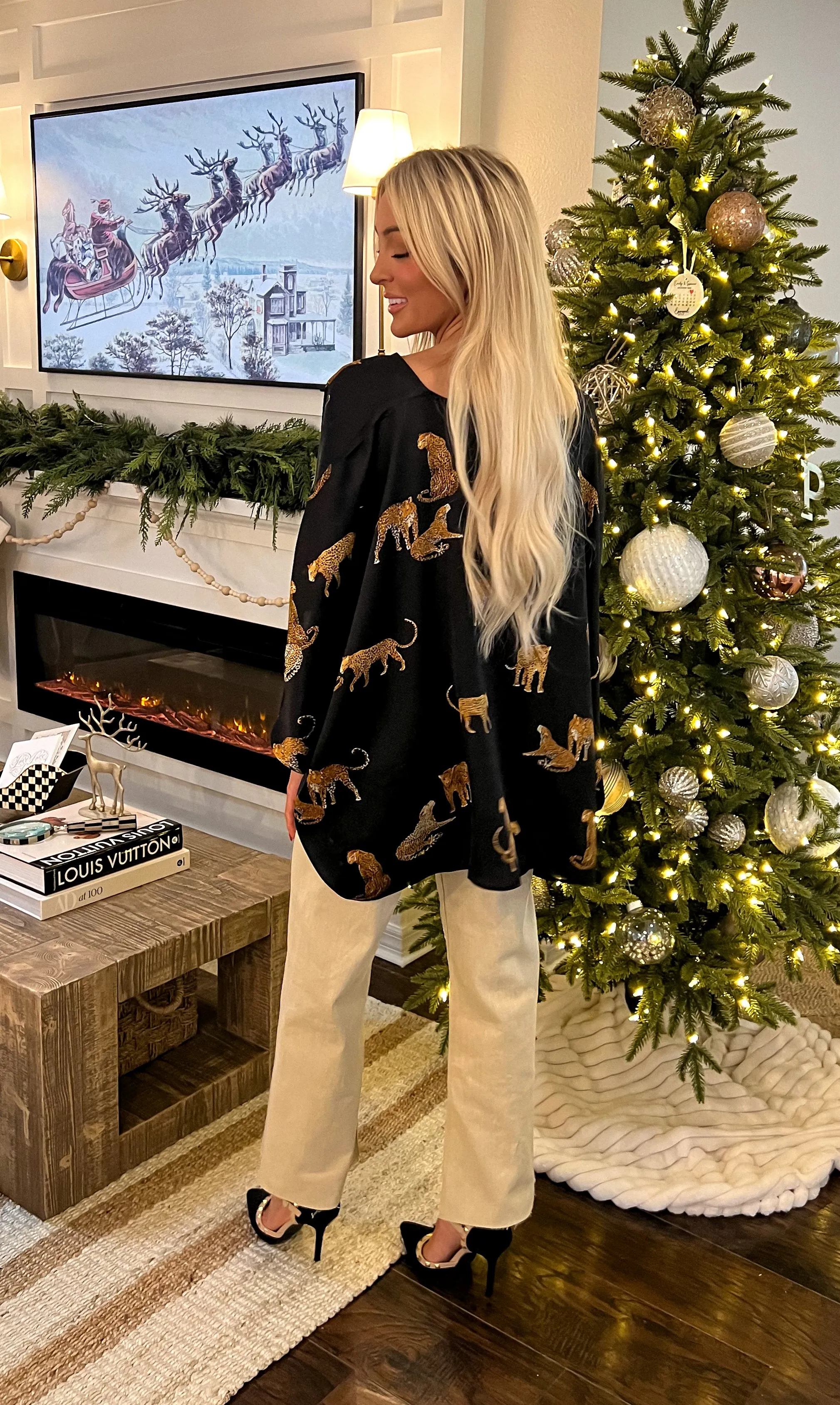 Leopard Satin Top
