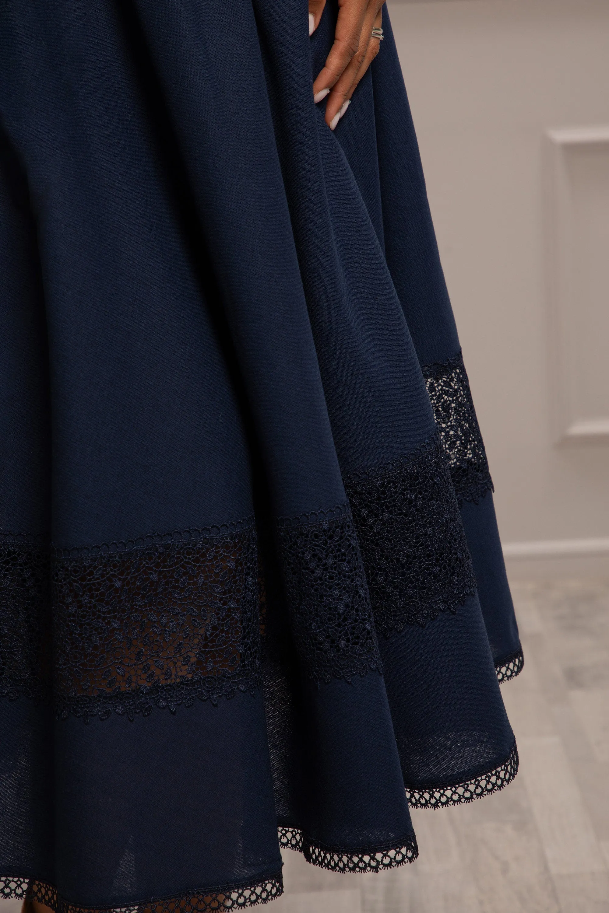 LINEN LACE SKIRT