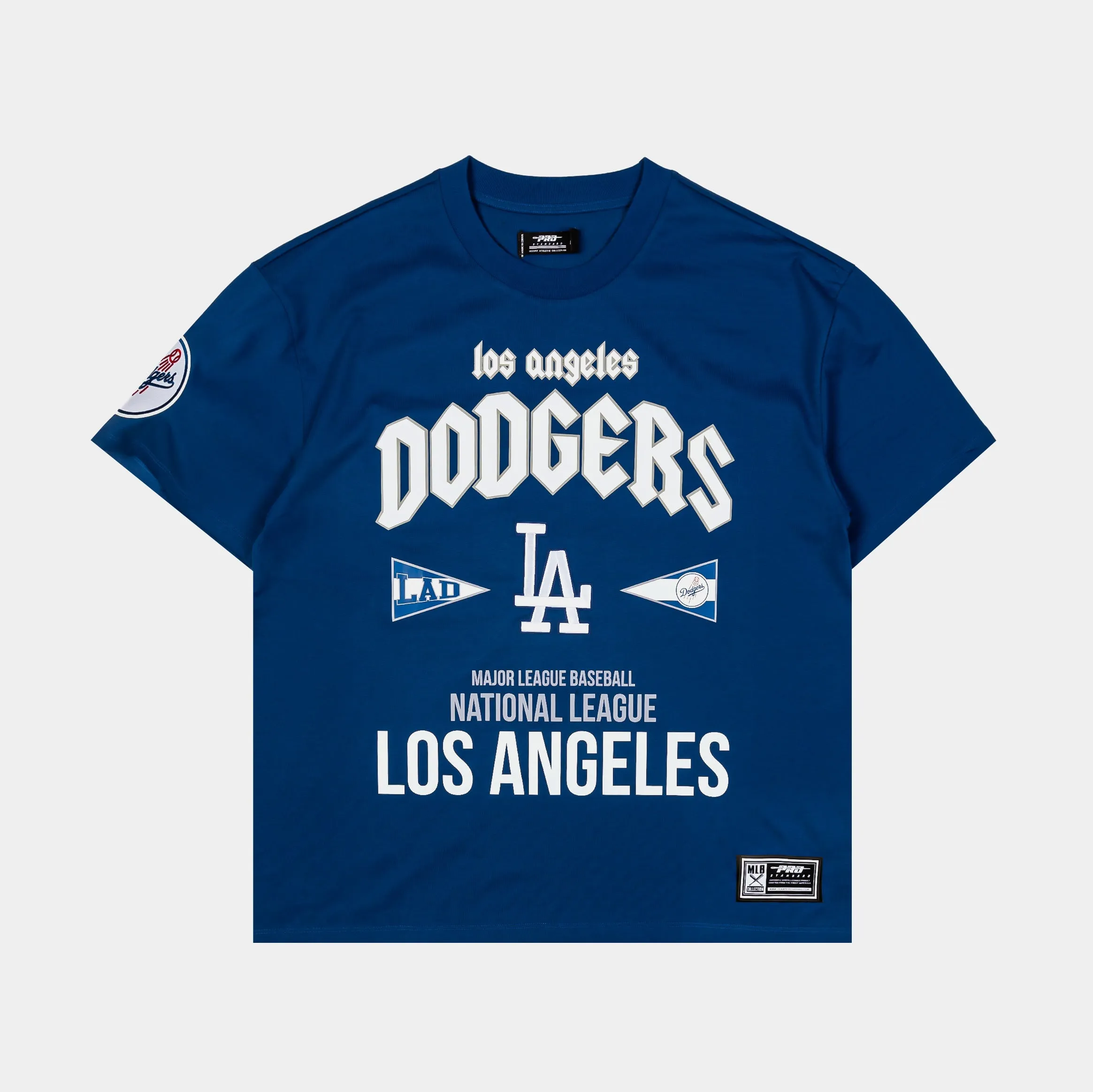 Los Angeles Dodgers City Tour Drop Shoulder Mens Short Sleeve Shirt (Blue)