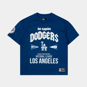 Los Angeles Dodgers City Tour Drop Shoulder Mens Short Sleeve Shirt (Blue)