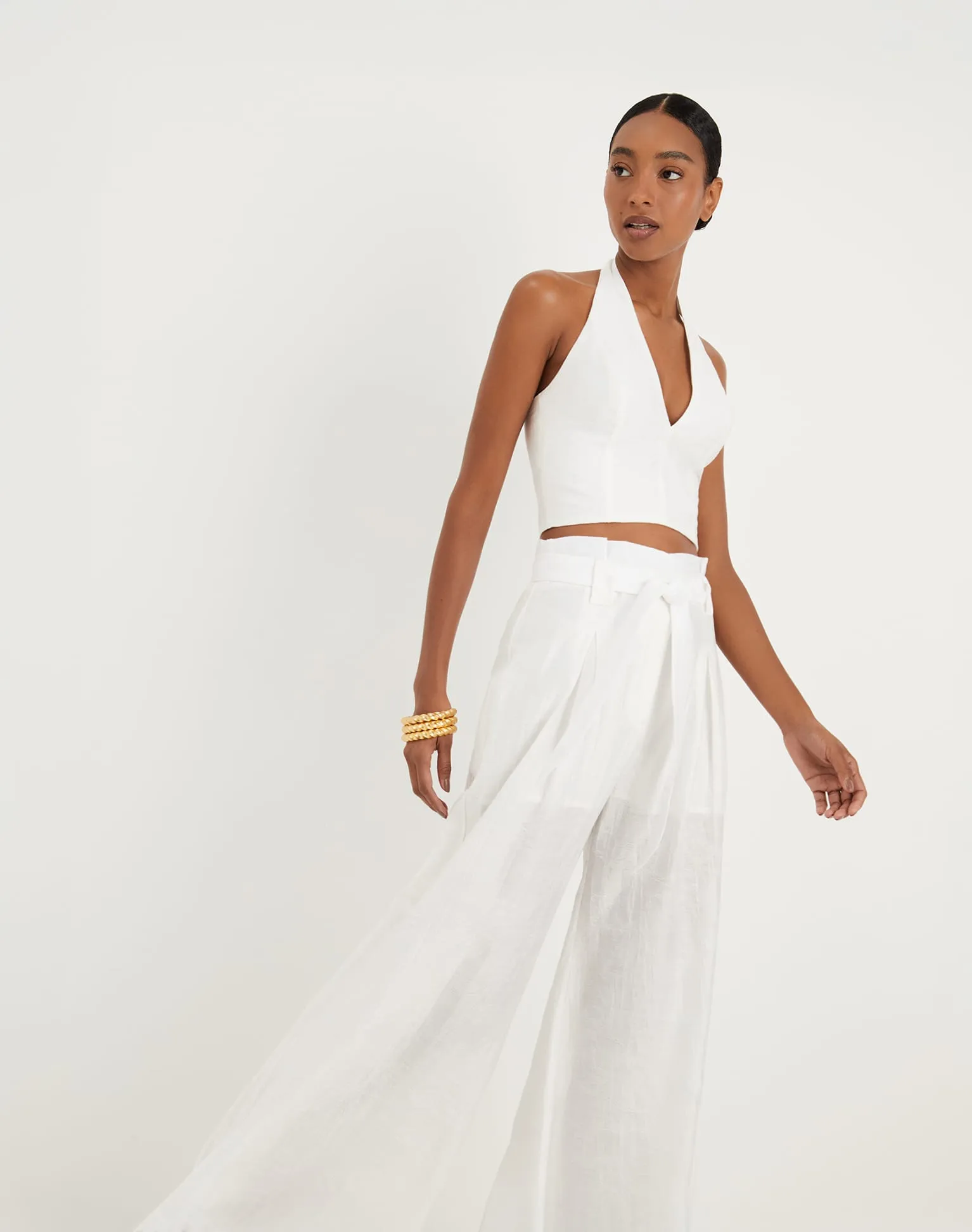 Lys Halter Top - Off White