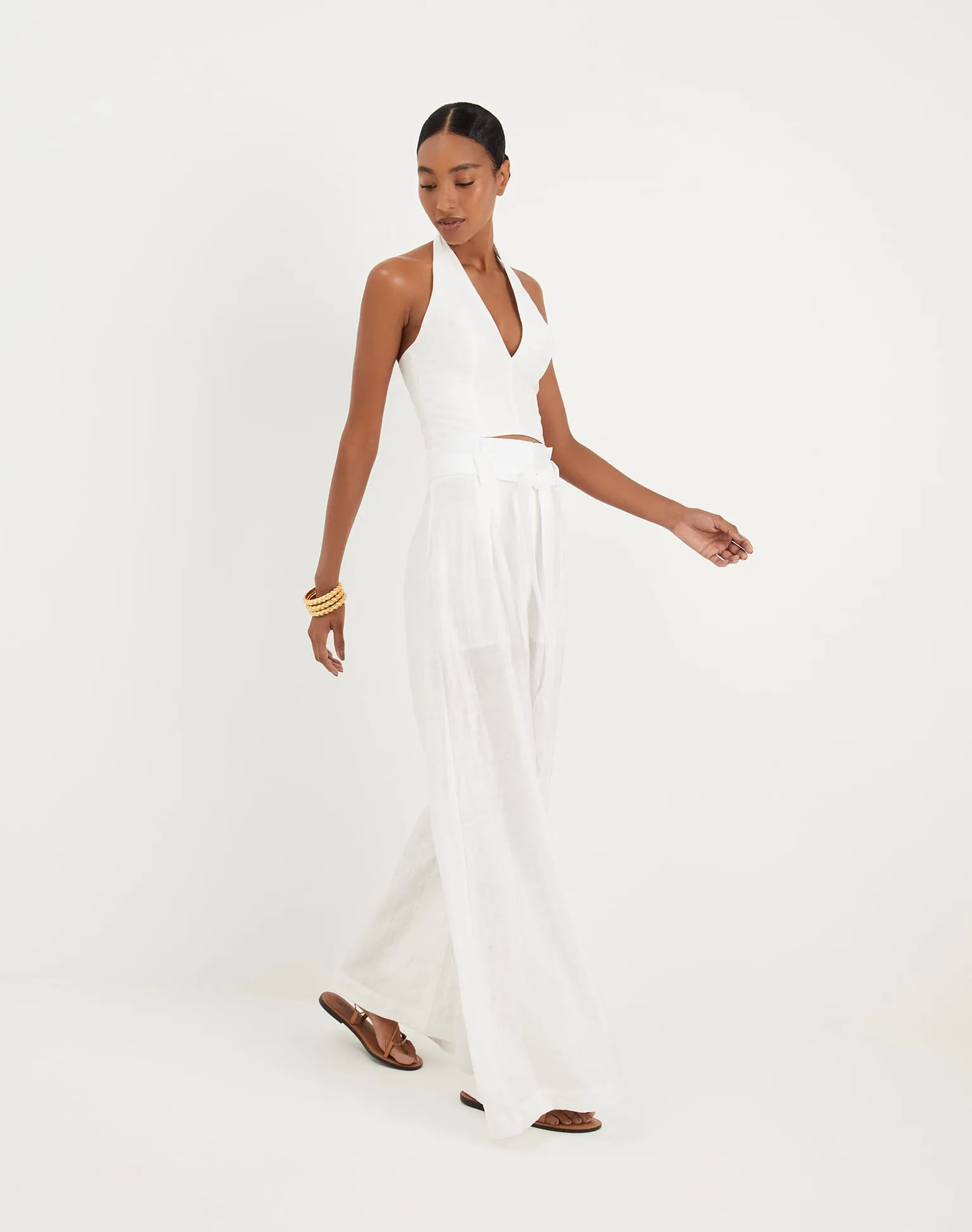 Lys Halter Top - Off White