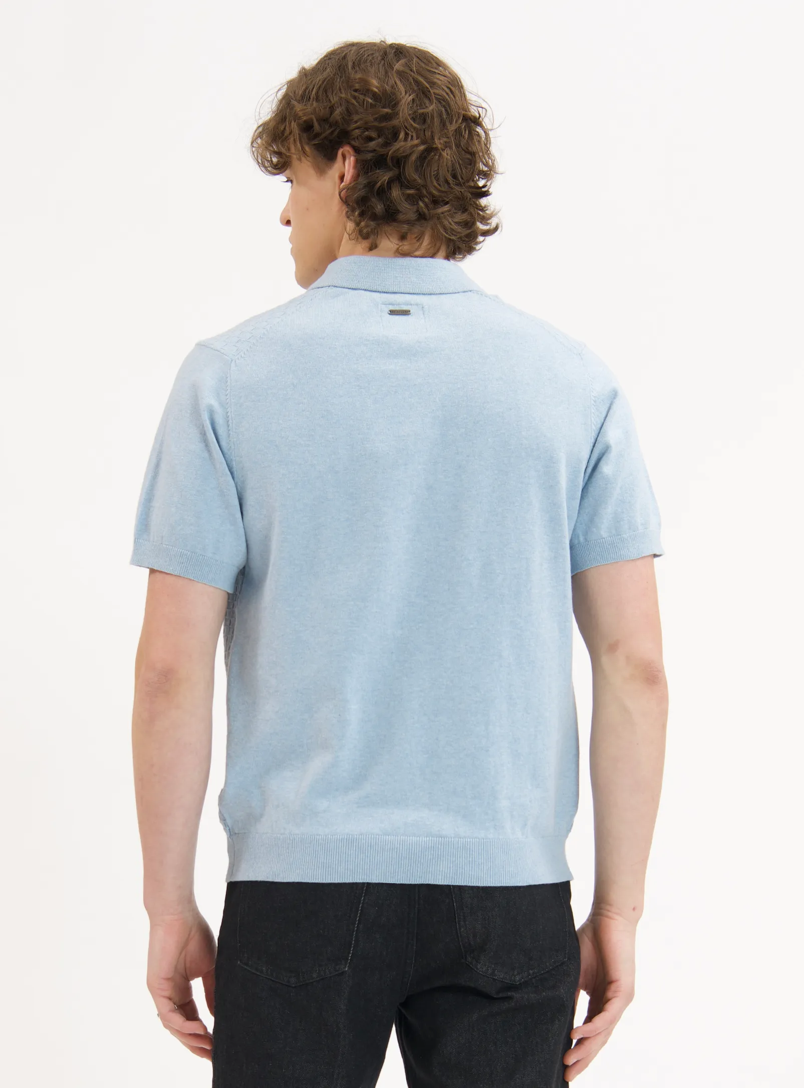 MARC | Polo Buttoned With Front Texture||MARC | Polo À Boutons Avec Texture Sur Le Devant