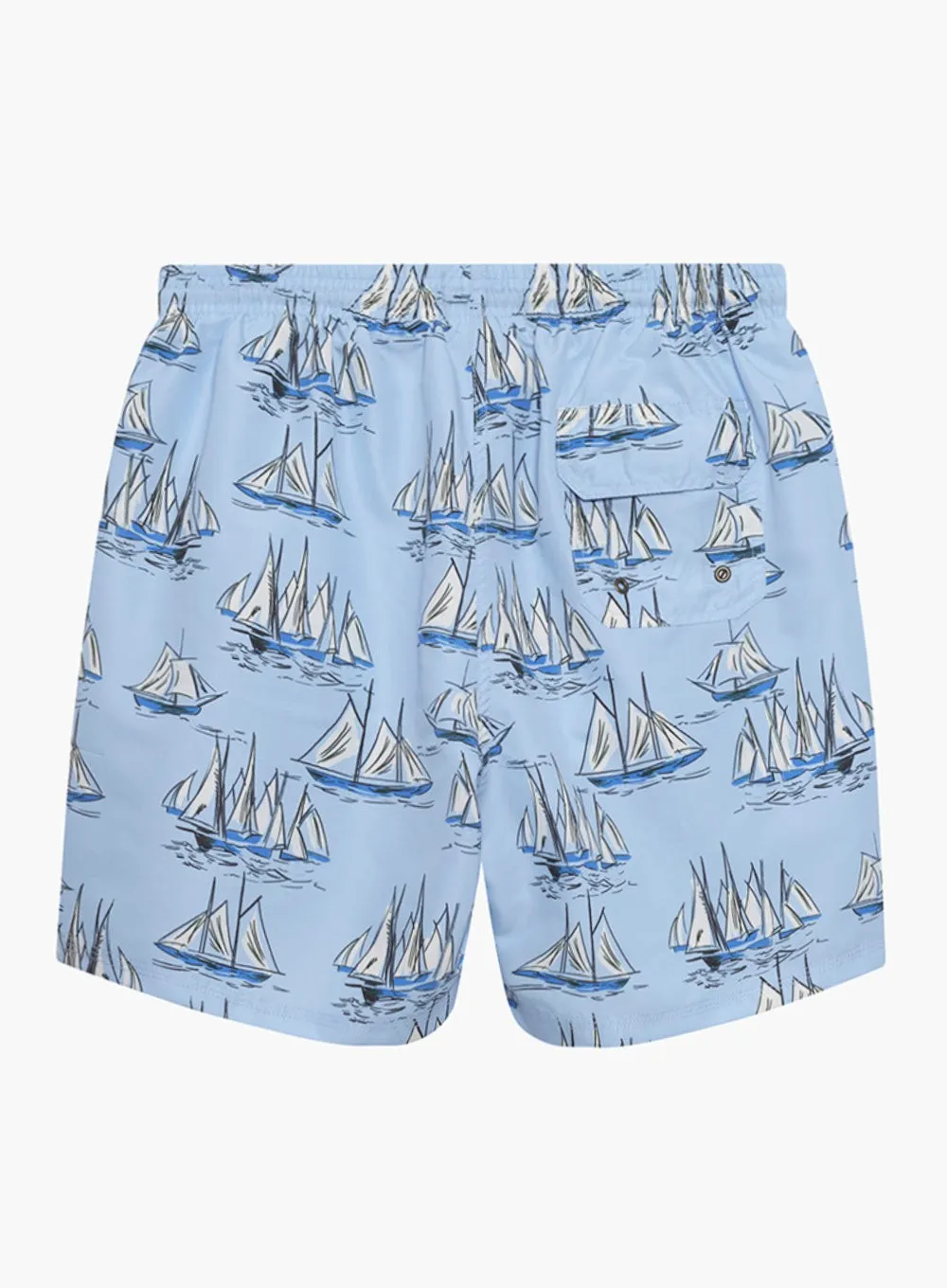 Mens Daddy & Me Swimshorts in Blue Sailboat