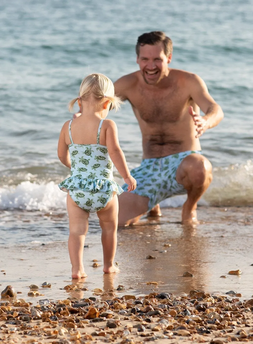 Mens Daddy & Me Swimshorts in Turtle