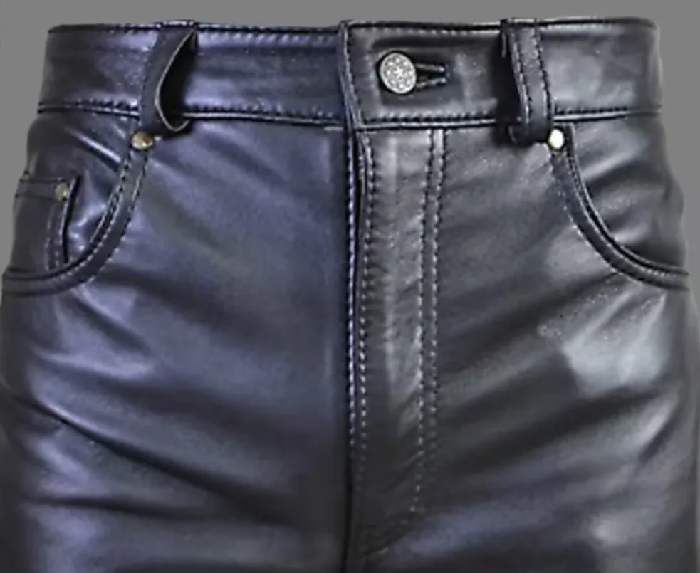 Men's Genuine Leather Trouser Pants