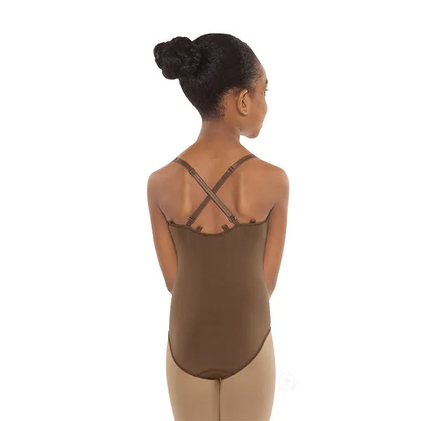 Mocha Euroskins Girls Smooth Camisole Leotard - Select Size