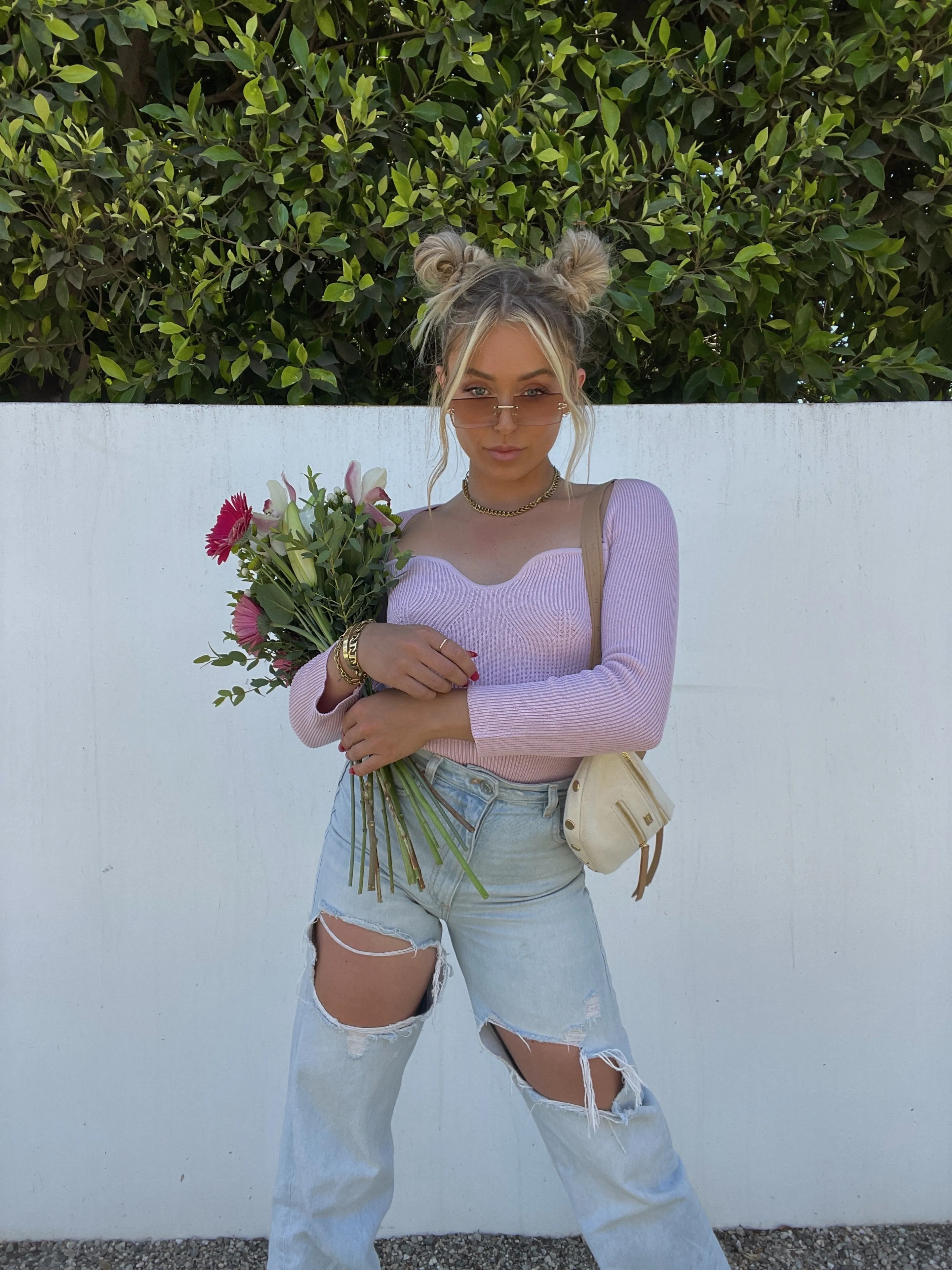 MODA LAVENDER KNIT TOP