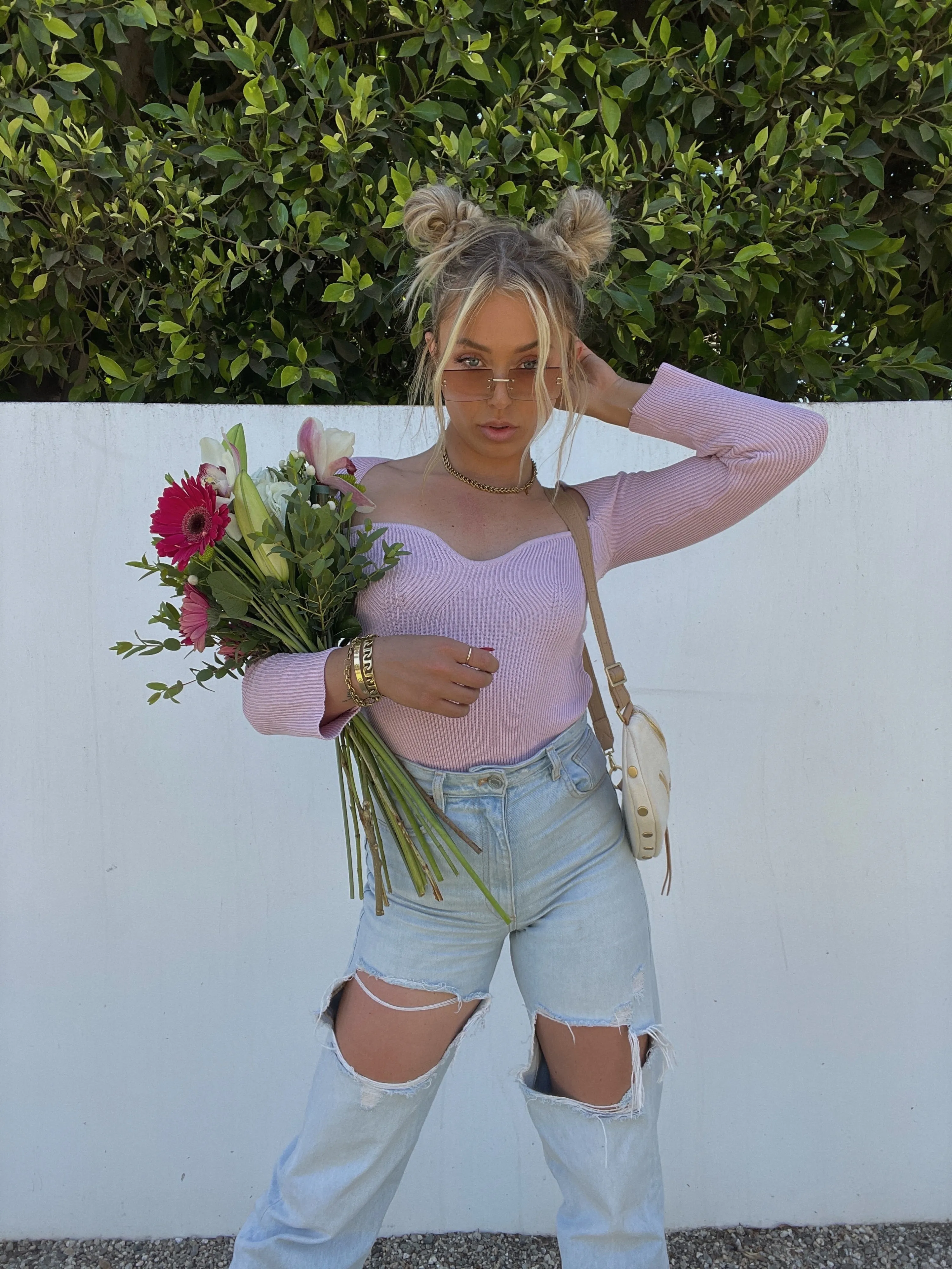 MODA LAVENDER KNIT TOP
