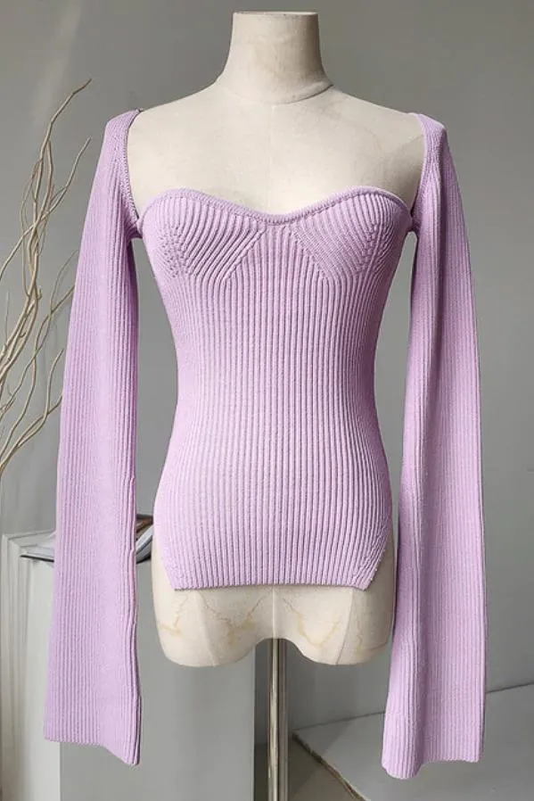 MODA LAVENDER KNIT TOP