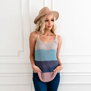 Multicolor Striped Tank - Blue