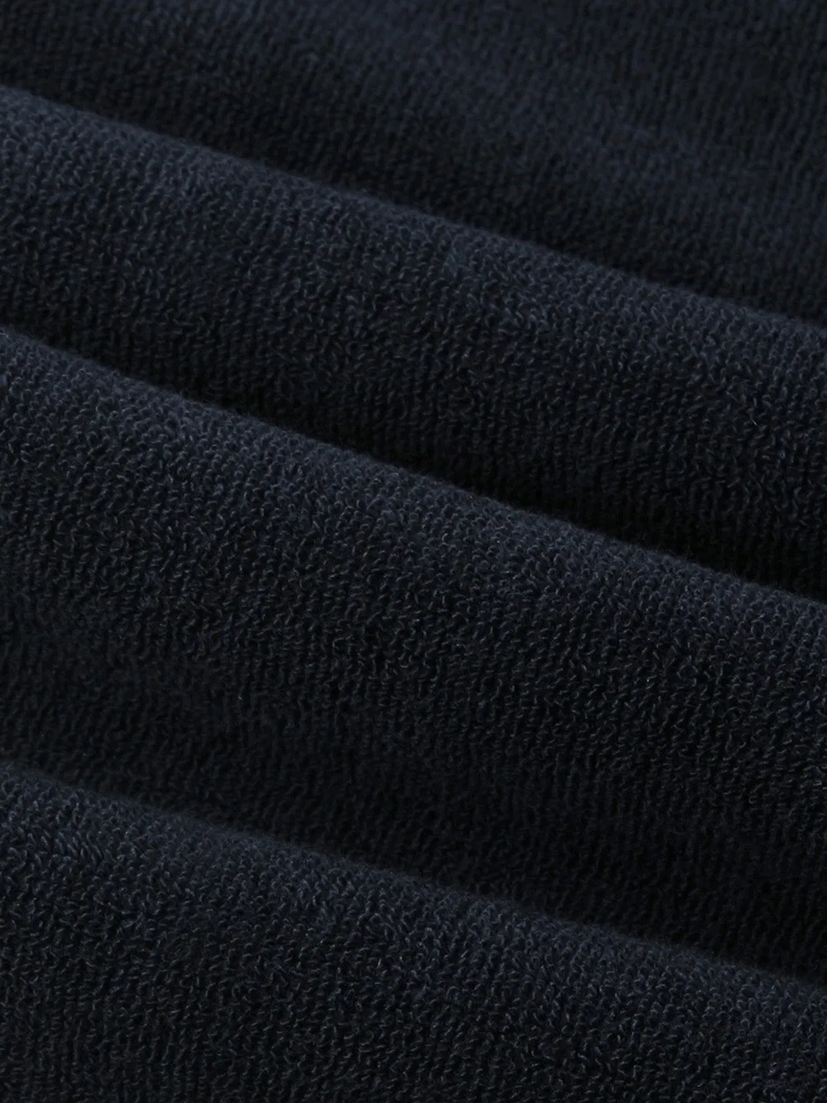 Navy Terry Towelling Polo Shirt