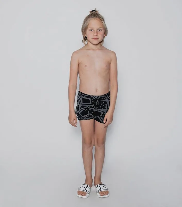 NUNUNU Melting Bandaid Swim Shorts