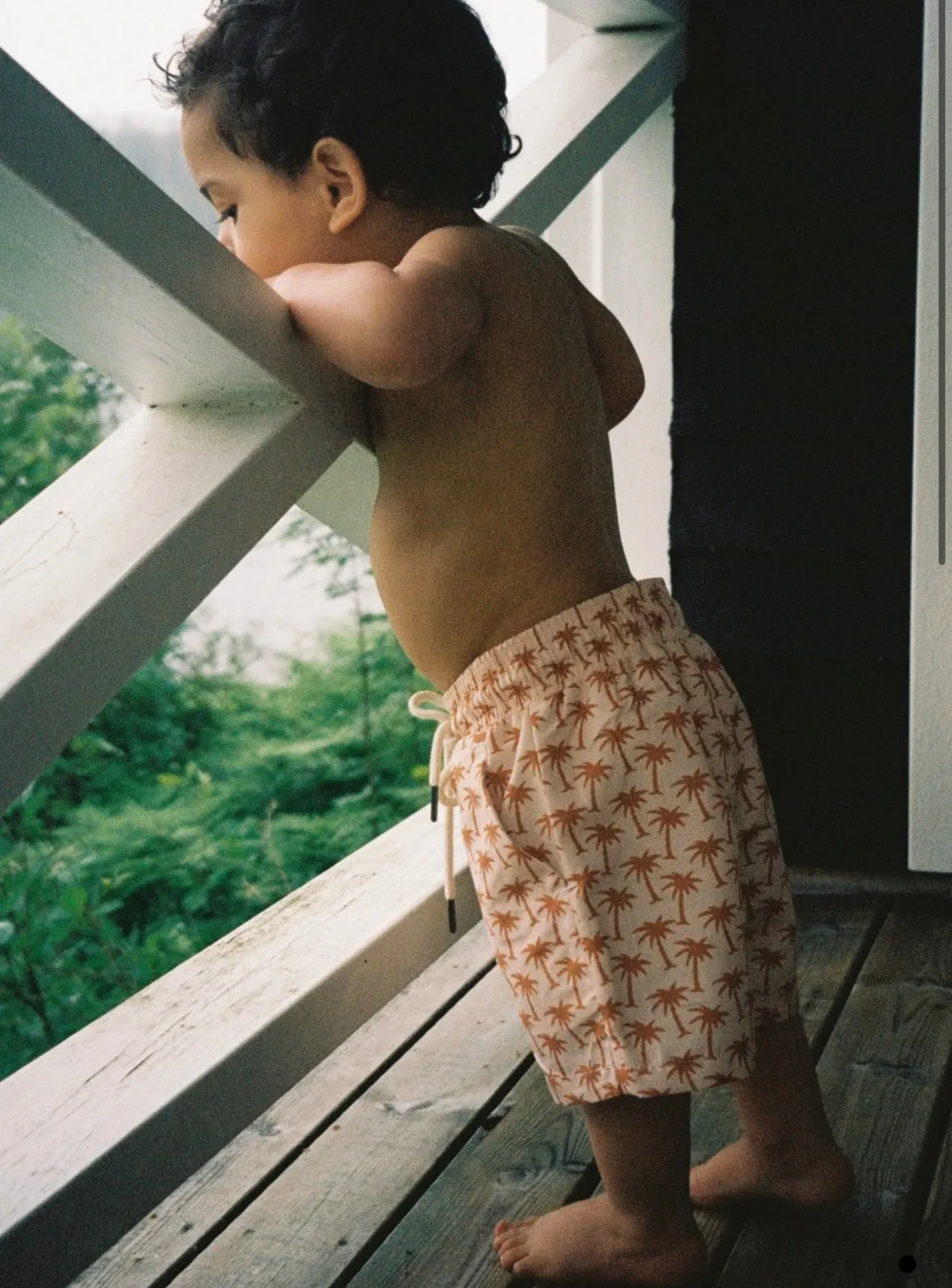 OAS BEIGE PALM swimshorts
