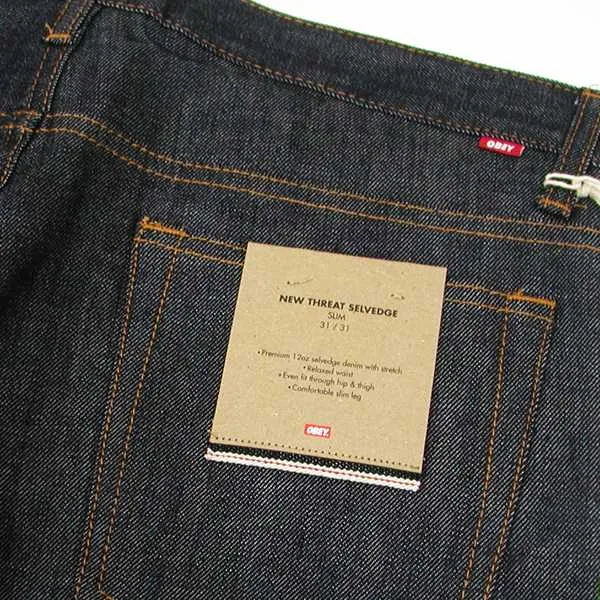 OBEY NEW THREAT SELVEDGE DENIM // RAW INDIGO