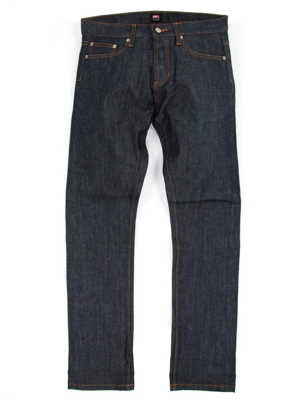 OBEY NEW THREAT SELVEDGE DENIM // RAW INDIGO