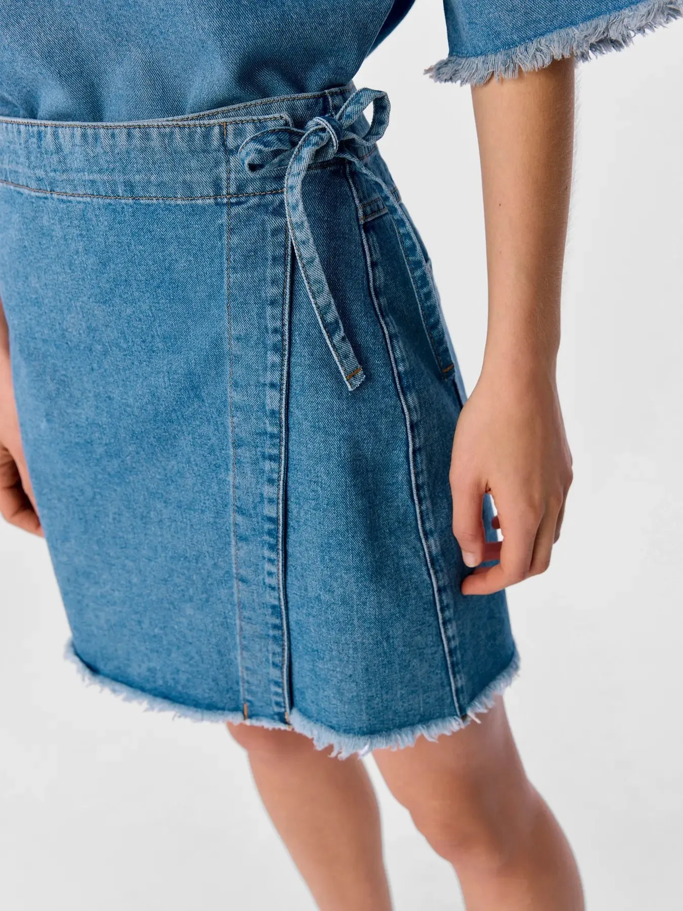 OBJECT - Denim Wrap Skort