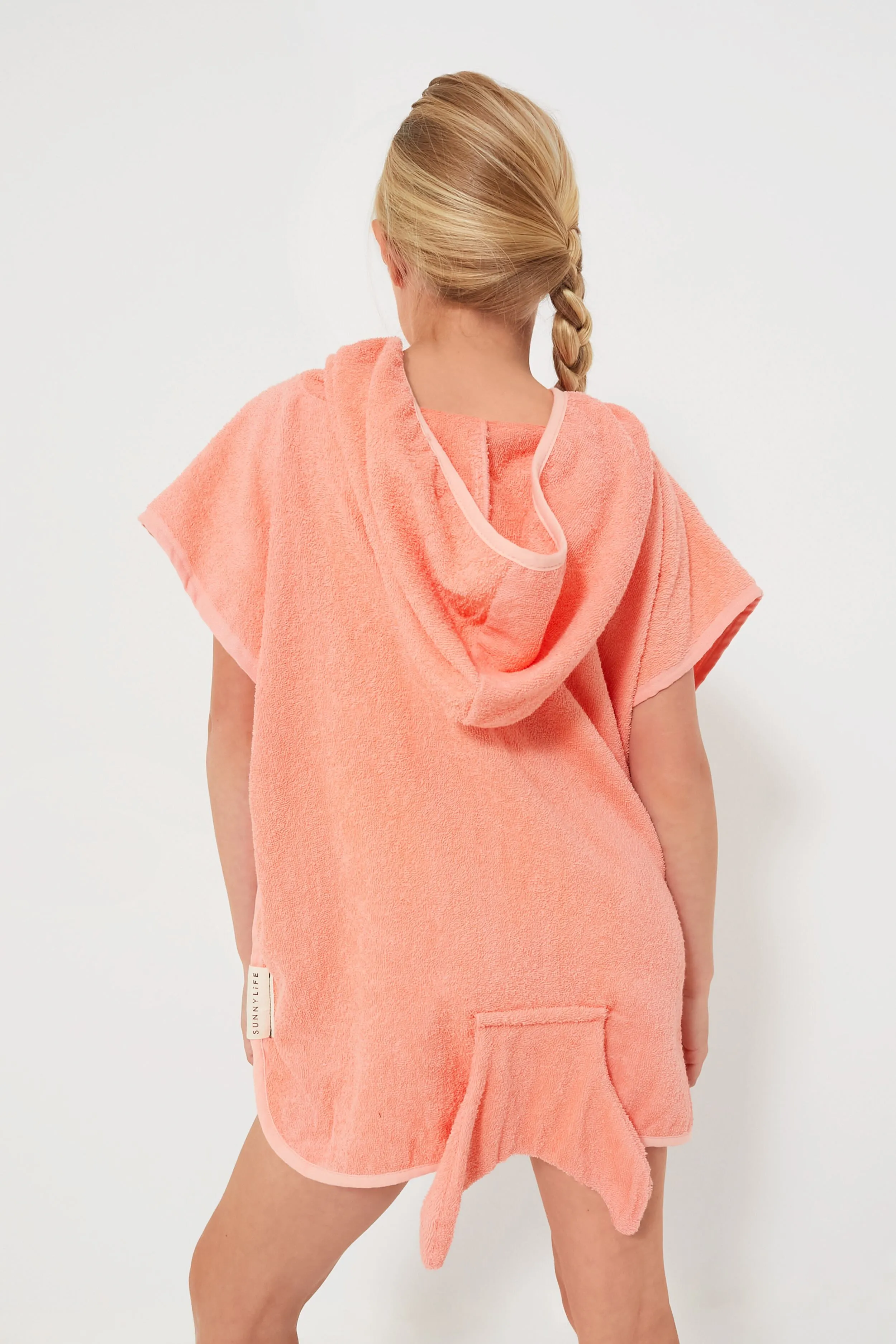 Ocean Treasure Neon Rose Tots Hooded Beach Towel