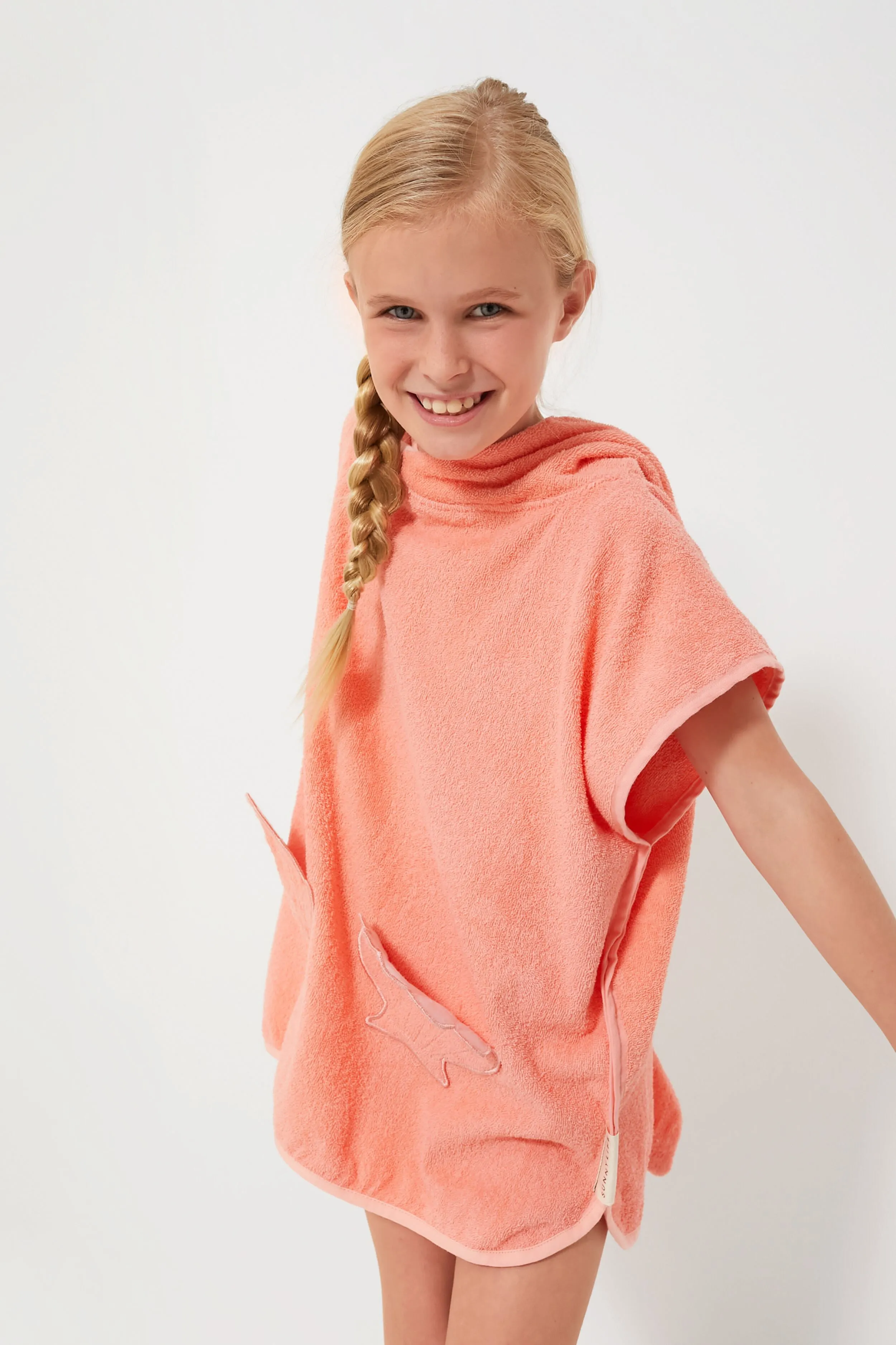 Ocean Treasure Neon Rose Tots Hooded Beach Towel